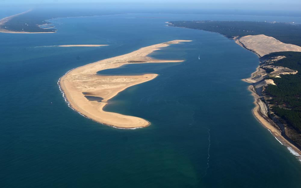 Vue aérienne du Bassin d'Arcachon