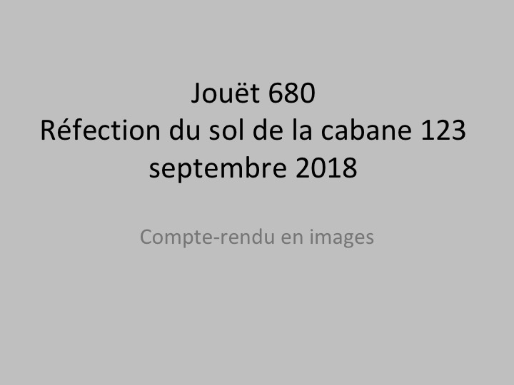 Bétonnage sol cabane 2018 photo 1